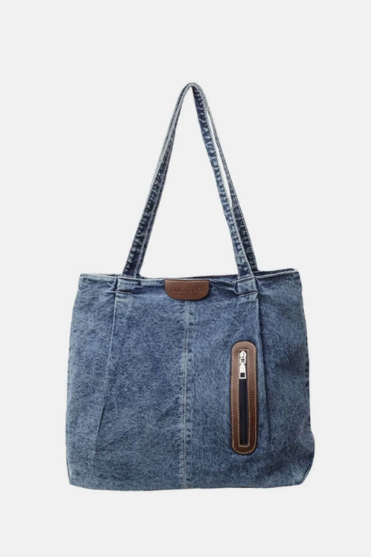 Medium Denim Tote Bag - Tredona LLC