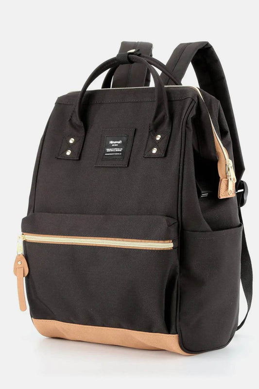 Himawari Contrast Waterproof Canvas Backpack Bag with Side Pockets - Tredona LLC