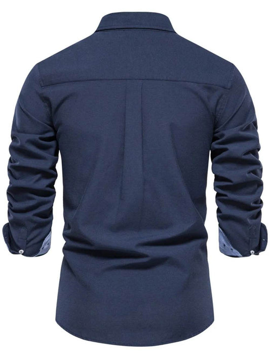 Men's Button Down Collared Neck Shirt - Tredona LLC