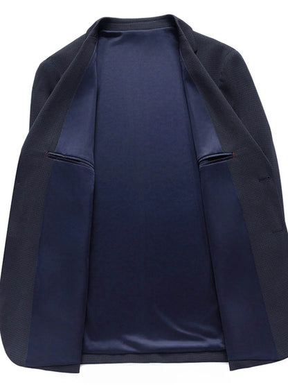 Men's Lapel Collar Long Sleeve Blazer - Tredona LLC