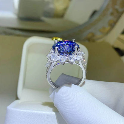 10 Carat Moissanite 925 Sterling Silver Ring - Tredona LLC