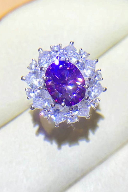 3 Carat Moissanite Platinum-Plated Ring - Tredona LLC