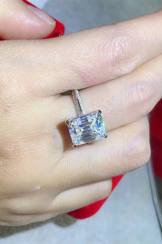 5 Carat Moissanite Platinum-Plated Ring - Tredona LLC