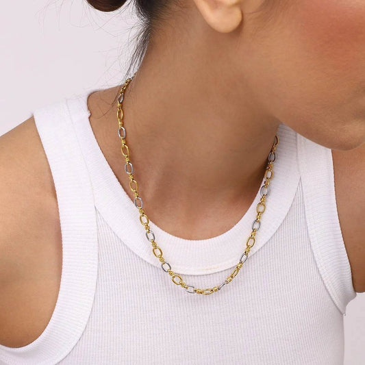 Two-Tone Chain Link Jewelry Set - Tredona LLC