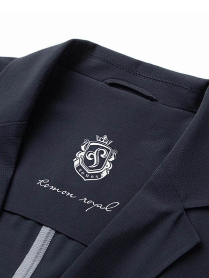 Men's Lapel Collar Long Sleeve Blazer - Tredona LLC