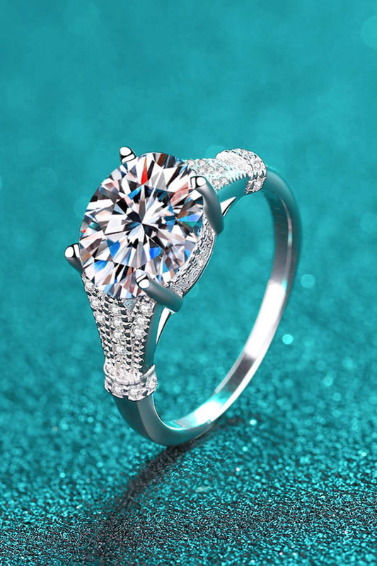 Unpredictable Day 3 Carat Moissanite Ring - Tredona LLC