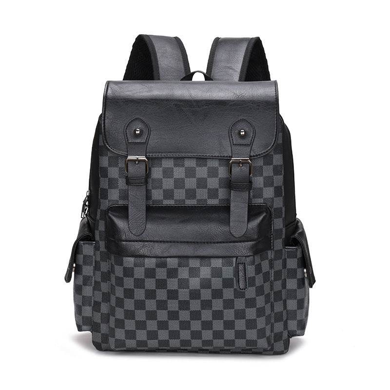 Large Capacity Travel Leisure Plaid Backpack - Tredona LLC