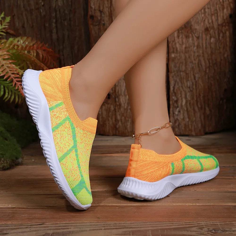 Breathable Mesh Round Toe Sneakers - Tredona LLC