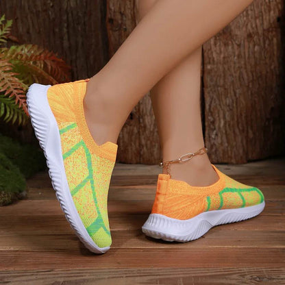 Breathable Mesh Round Toe Sneakers - Tredona LLC