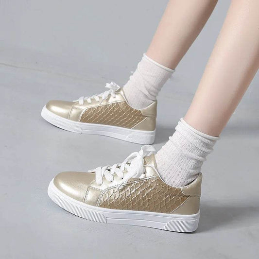 Round Toe Lace Up Sneakers - Tredona LLC