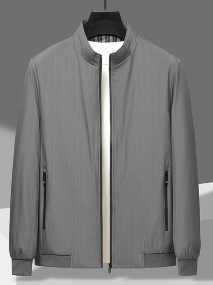 Men's Plus Size Zip Up Long Sleeve Jacket - Tredona LLC