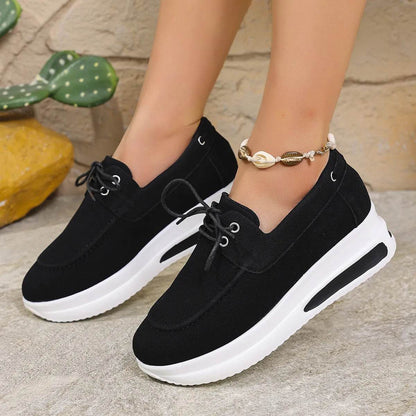 Round Toe Platform Sneakers - Tredona LLC