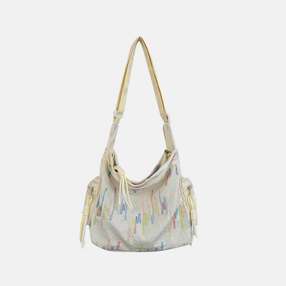 Contrast Texture Shoulder Bag - Tredona LLC
