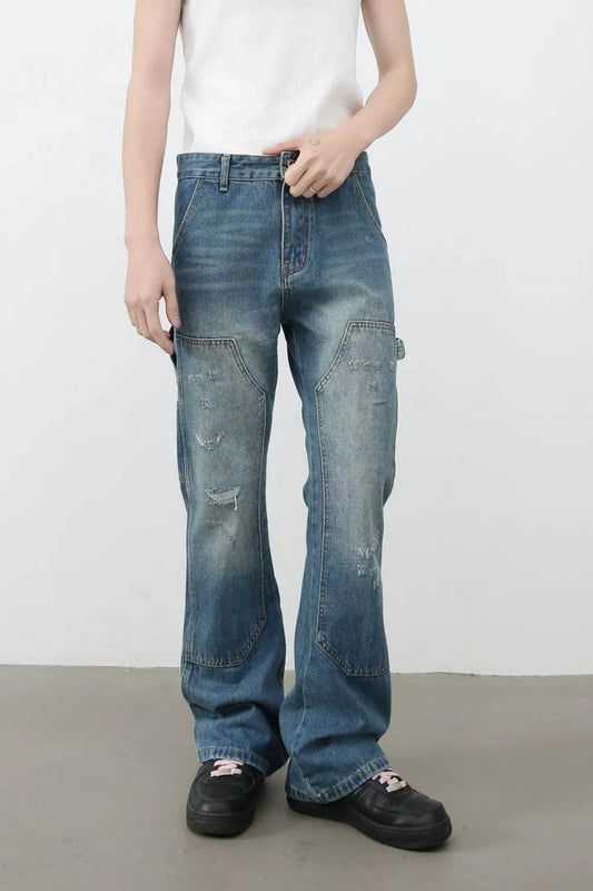 Men's Distressed Baggy Jeans - Tredona LLC