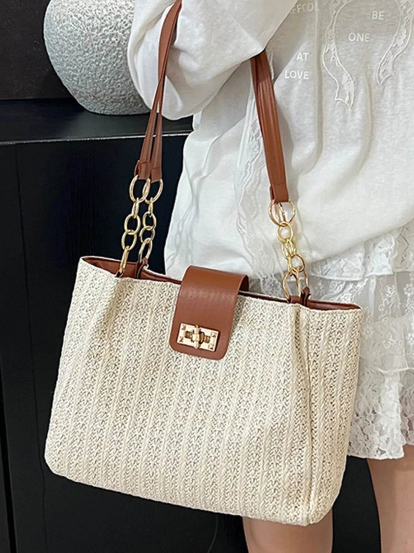 Woven Straw Shoulder Bag - Tredona LLC