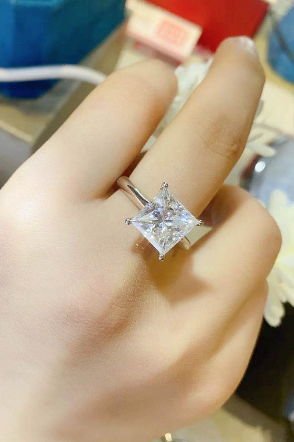 5 Carat Moissanite Solitaire Ring - Tredona LLC