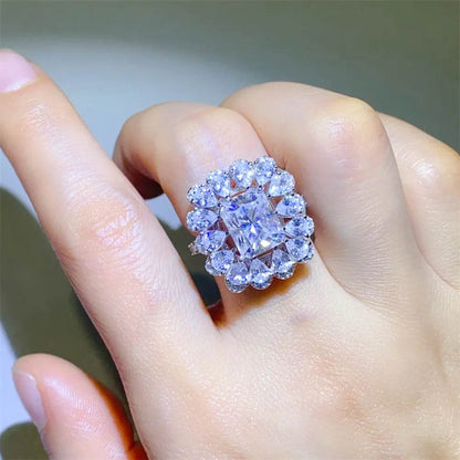 3 Carat Moissanite 925 Sterling Silver Ring - Tredona LLC