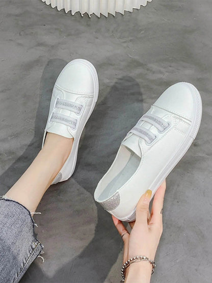 Round Toe Flat Sneakers - Tredona LLC