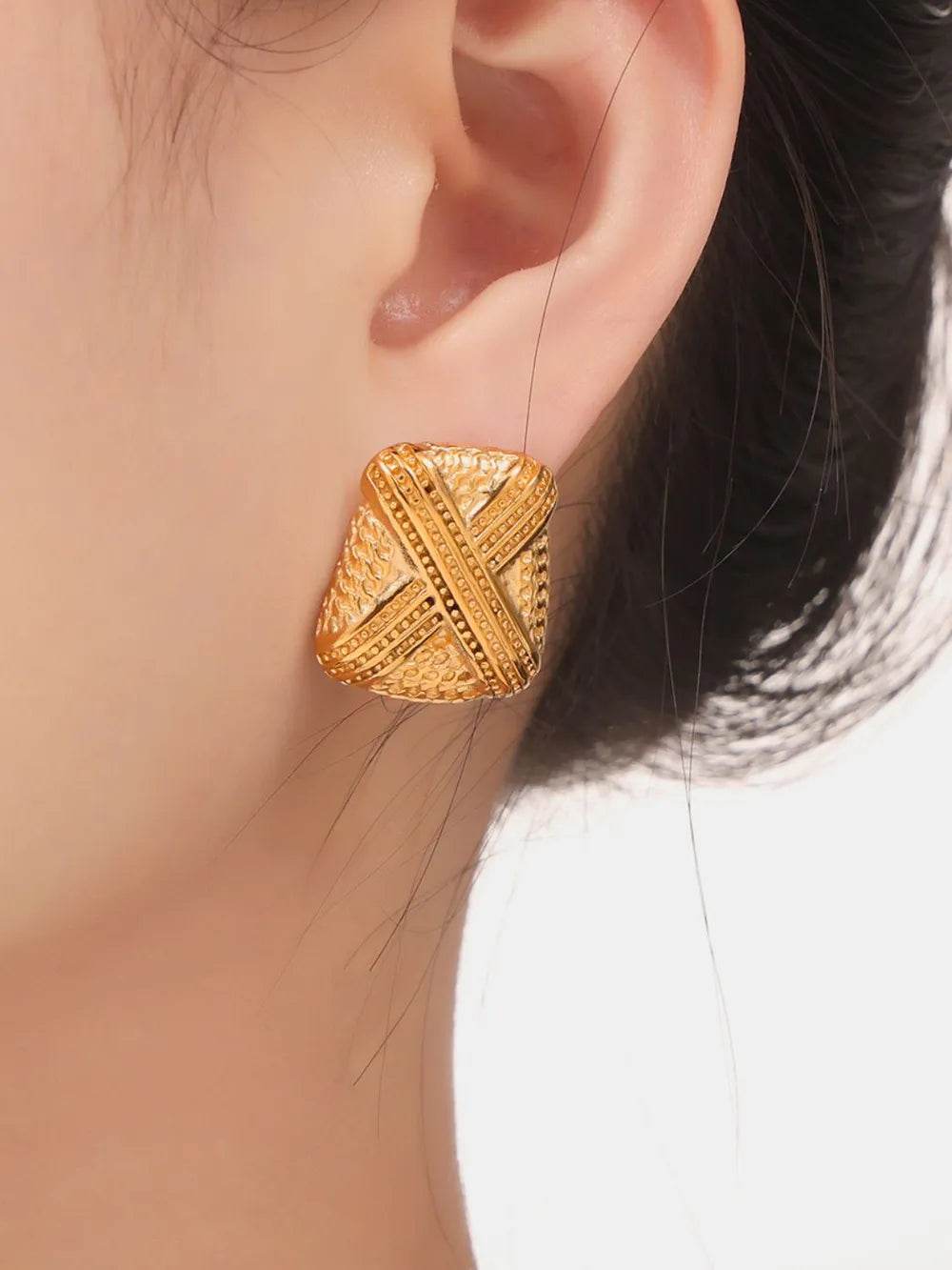 Titanium Steel Geometric Shape Earrings - Tredona LLC