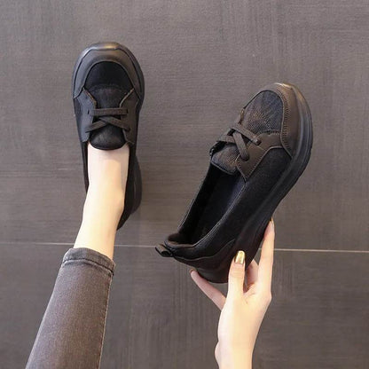 Round Toe Lace Up Sneakers - Tredona LLC