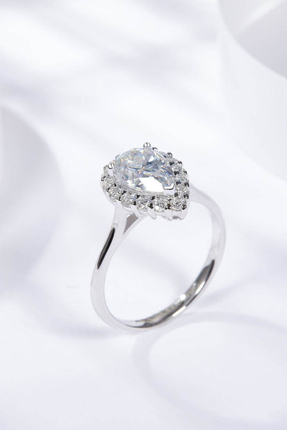 1.5 Carat Moissanite Teardrop Ring - Tredona LLC