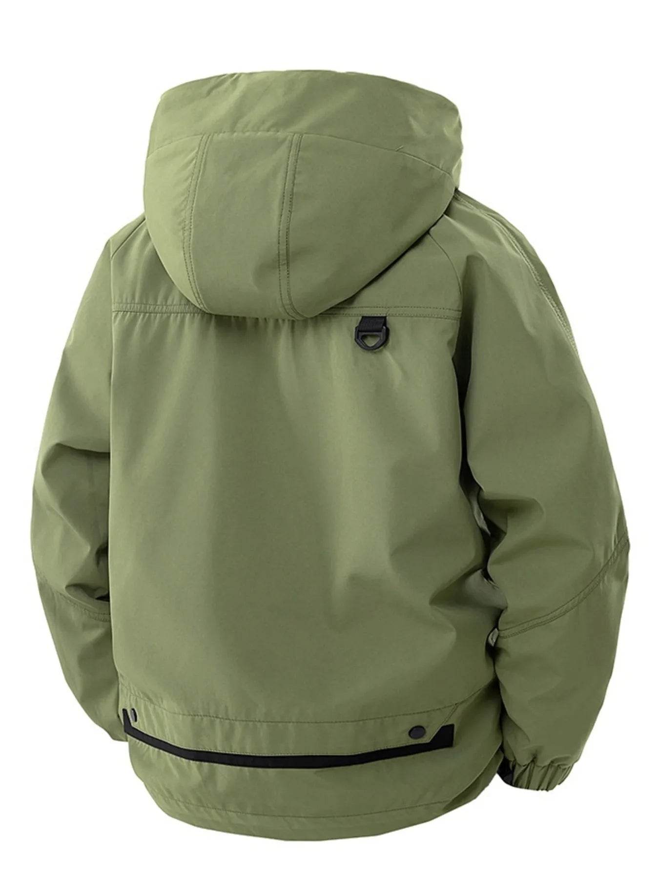 Men's Full Size Zip Up Long Sleeve Hooded Jacket Plus Size - Tredona LLC