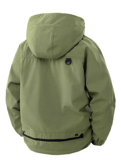 Men's Full Size Zip Up Long Sleeve Hooded Jacket Plus Size - Tredona LLC