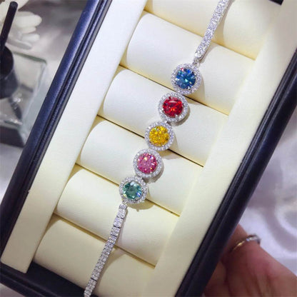 5 Carat 925 Sterling Silver Moissanite Bracelet - Tredona LLC