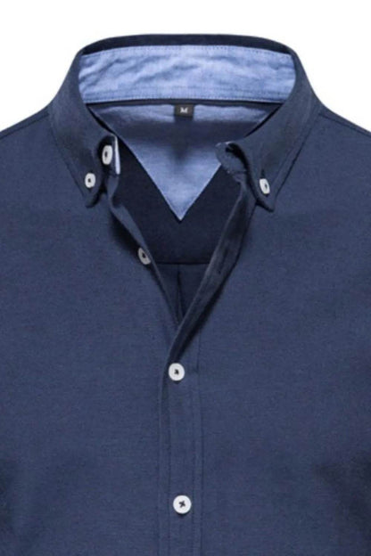 Men's Button Down Collared Neck Shirt - Tredona LLC