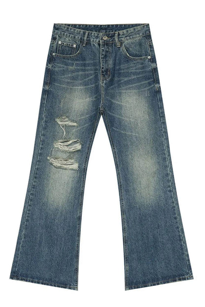 Men's Distressed Bootcut Jeans - Tredona LLC