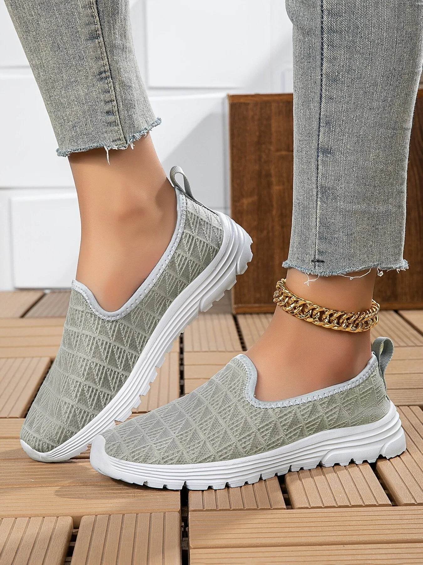 Breathable Mesh Slip-On Sneakers - Tredona LLC