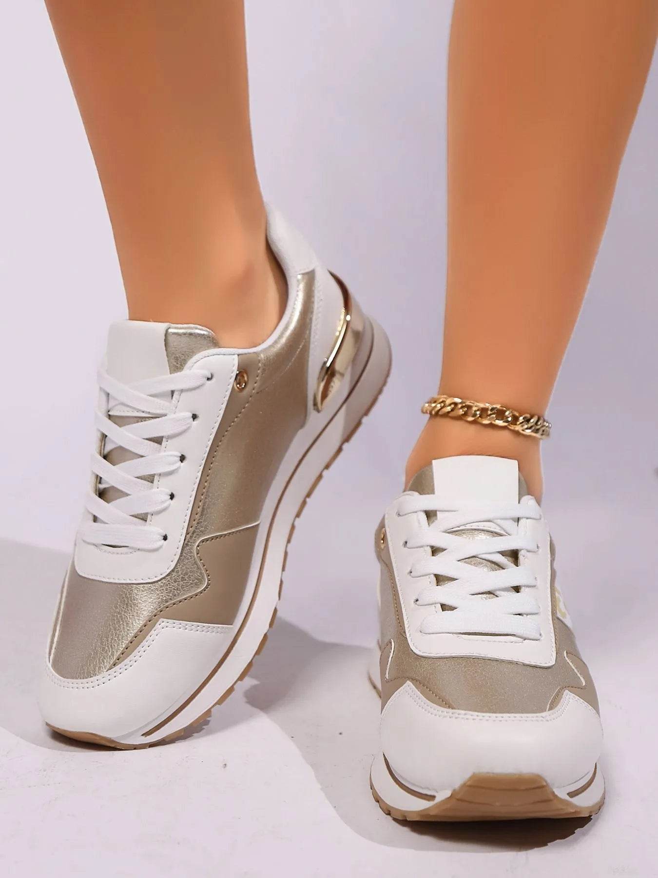 Multi-Color Leopard Lace Up Sneakers - Tredona LLC