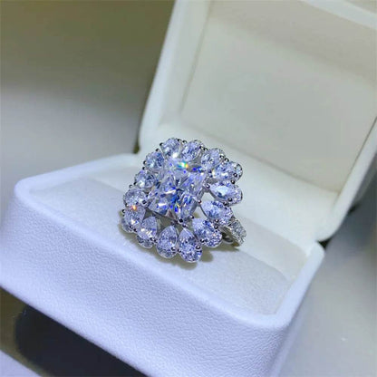 3 Carat Moissanite 925 Sterling Silver Ring - Tredona LLC