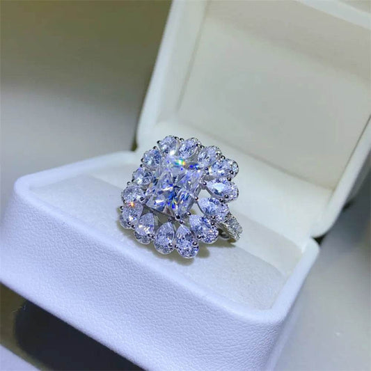 3 Carat Moissanite 925 Sterling Silver Ring - Tredona LLC