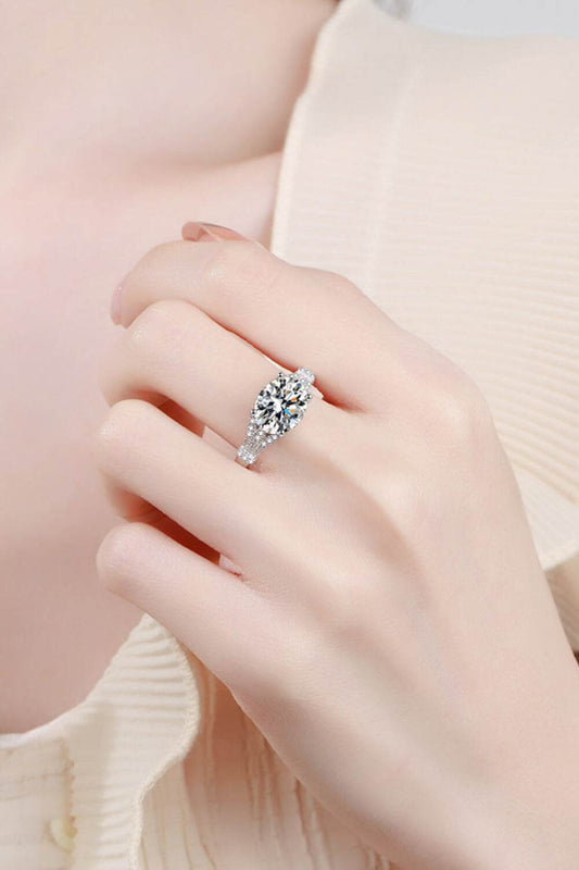 Unpredictable Day 3 Carat Moissanite Ring - Tredona LLC