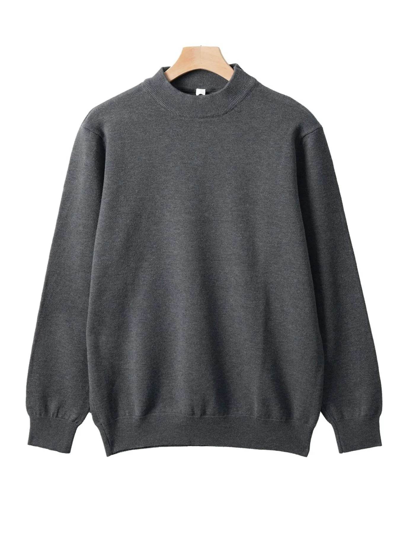 Men's Plus Size Round Neck Long Sleeve Sweater - Tredona LLC