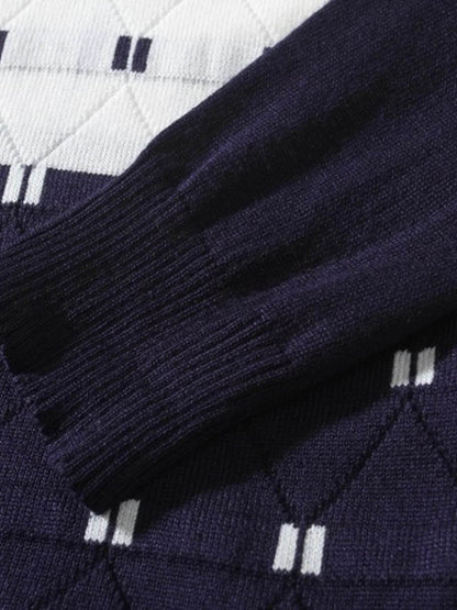 Men's V-Neck Long Sleeve Sweater - Tredona LLC