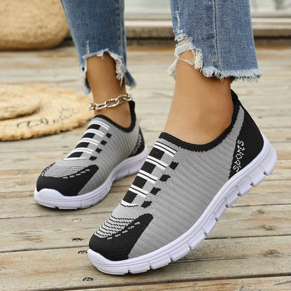 Breathable Mesh Round Toe Sneakers - Tredona LLC