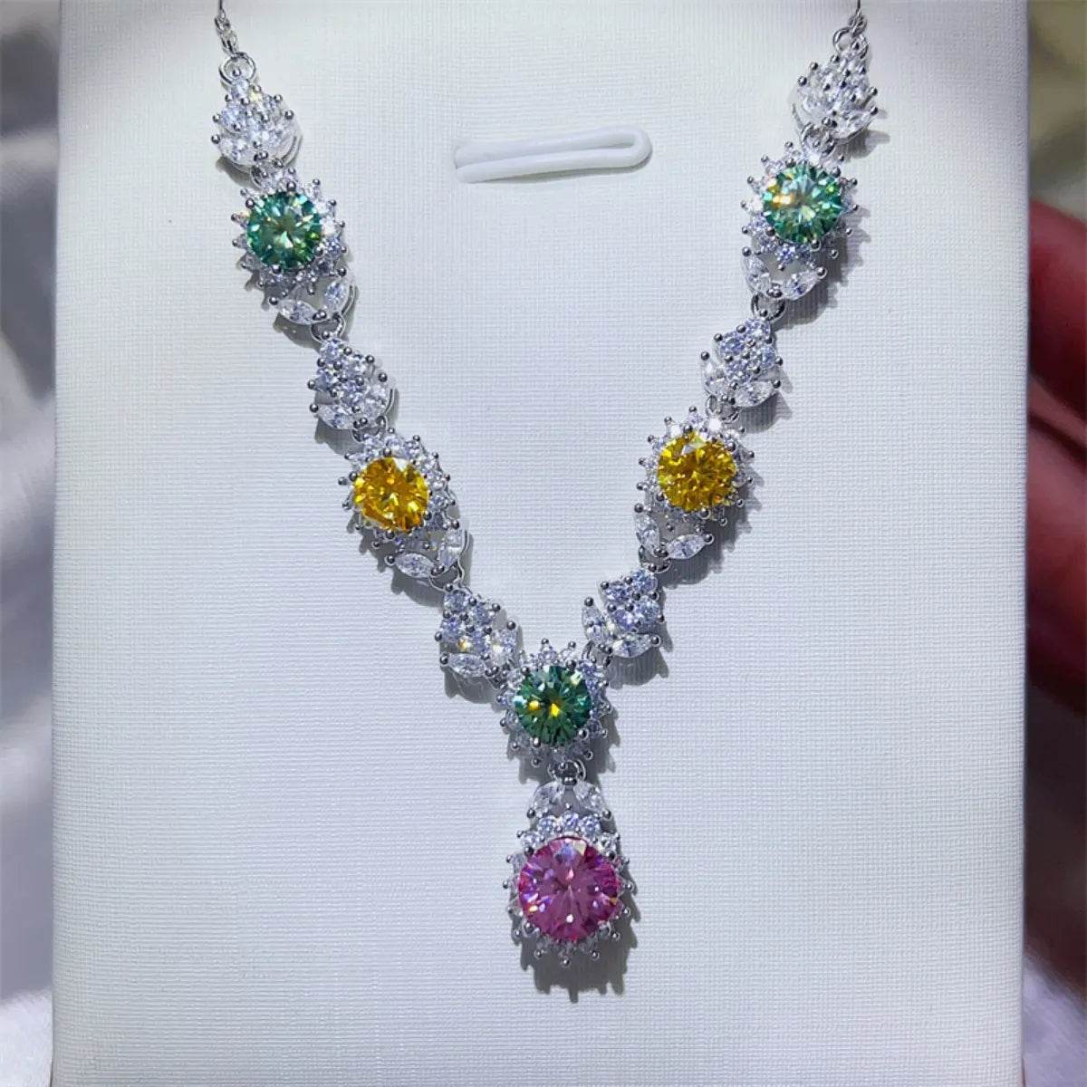 3.5 Carat Moissanite 925 Sterling Silver Necklace - Tredona LLC