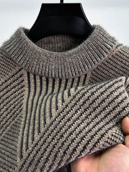 Men's Ribbed Knit Long Sleeve Sweater - Tredona LLC