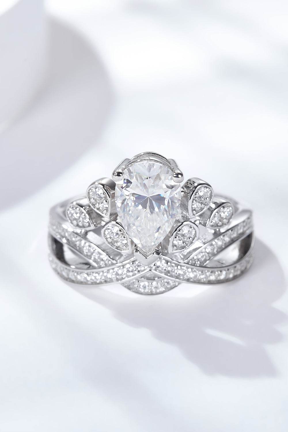 1.5 Carat Moissanite Crown-Shaped Ring - Tredona LLC