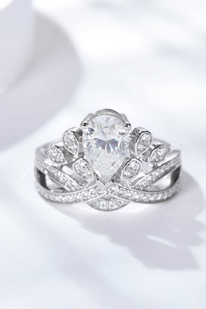 1.5 Carat Moissanite Crown-Shaped Ring - Tredona LLC