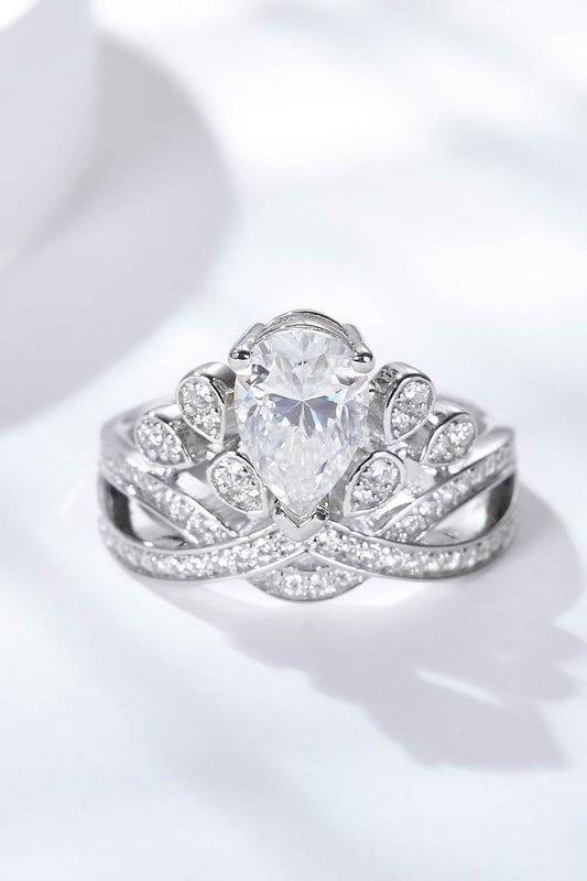 1.5 Carat Moissanite Crown-Shaped Ring - Tredona LLC