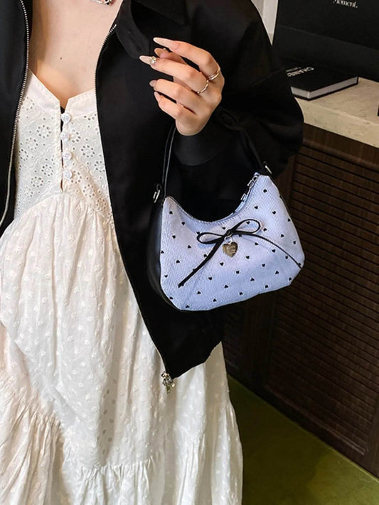 Printed Bow Shoulder Bag - Tredona LLC