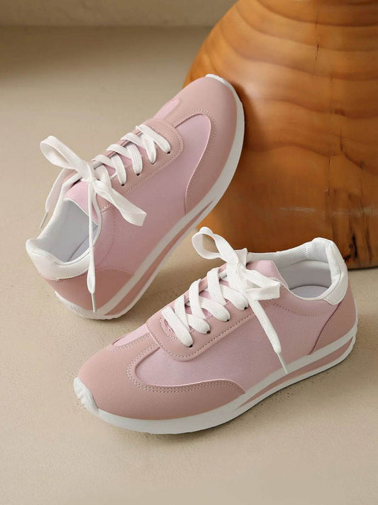 Round Toe Lace Up Sneakers - Tredona LLC