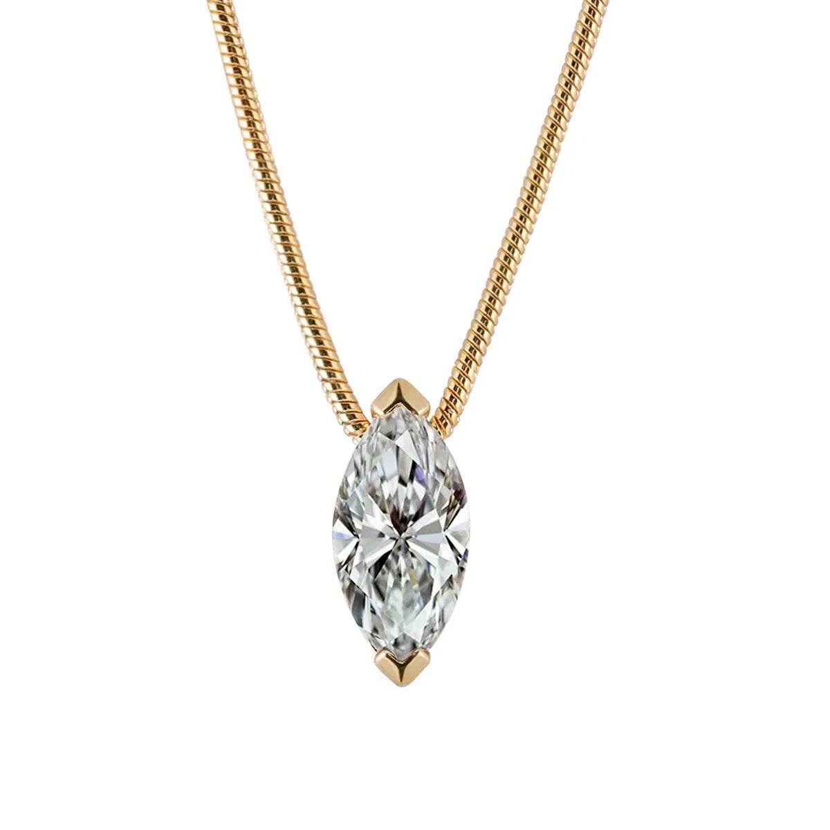 1 Carat Moissanite 925 Sterling Silver Necklace - Tredona LLC