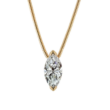 1 Carat Moissanite 925 Sterling Silver Necklace - Tredona LLC
