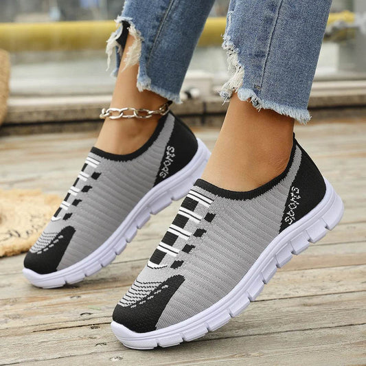 Breathable Mesh Round Toe Sneakers - Tredona LLC
