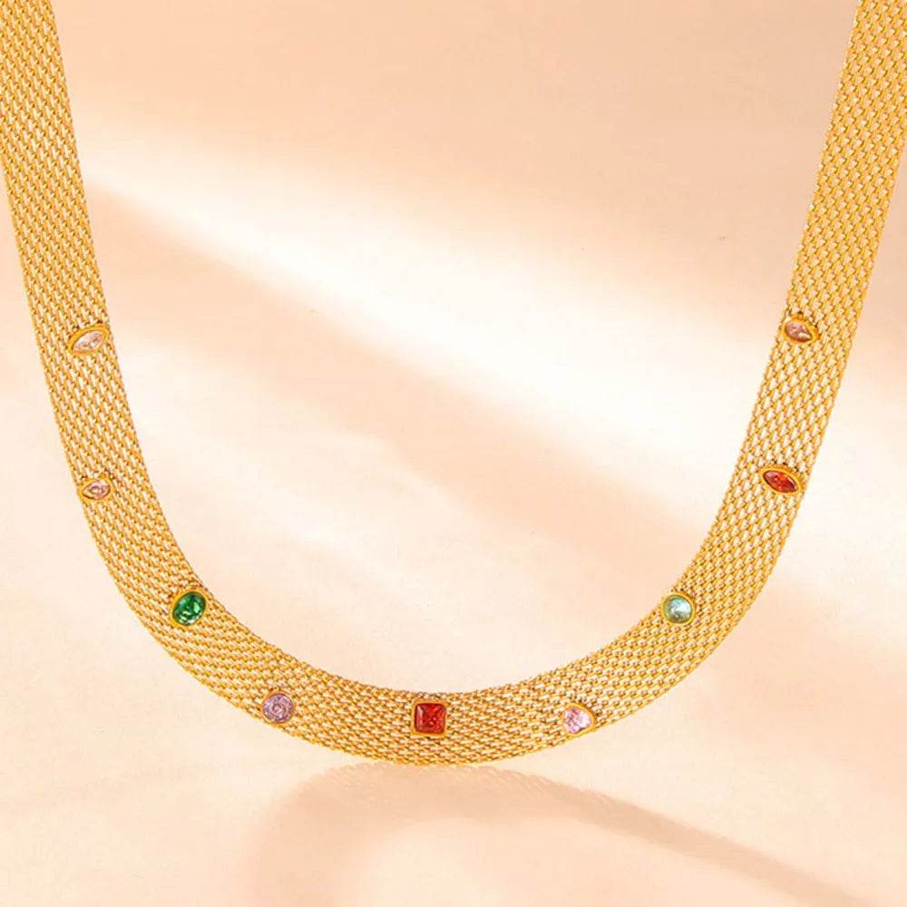 Titanium Steel Zircon Necklace - Tredona LLC