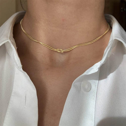 Titanium Steel Knotted Necklace - Tredona LLC
